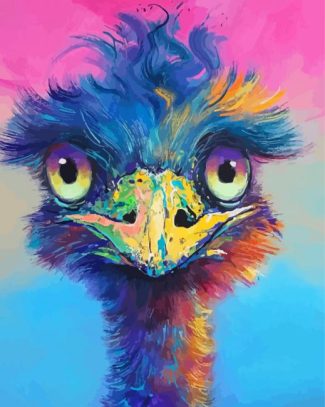 Blue Emu Bird - Diamond Painting 